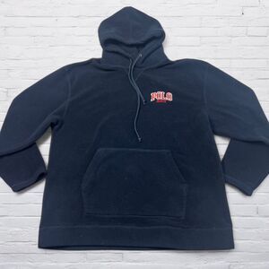 Ralph Lauren POLO Jeans Hoodie Fleece Pullover Mens Large L Blue Streetwear